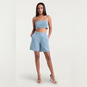 Cinq à Sept Light Blue Women's Bermudas